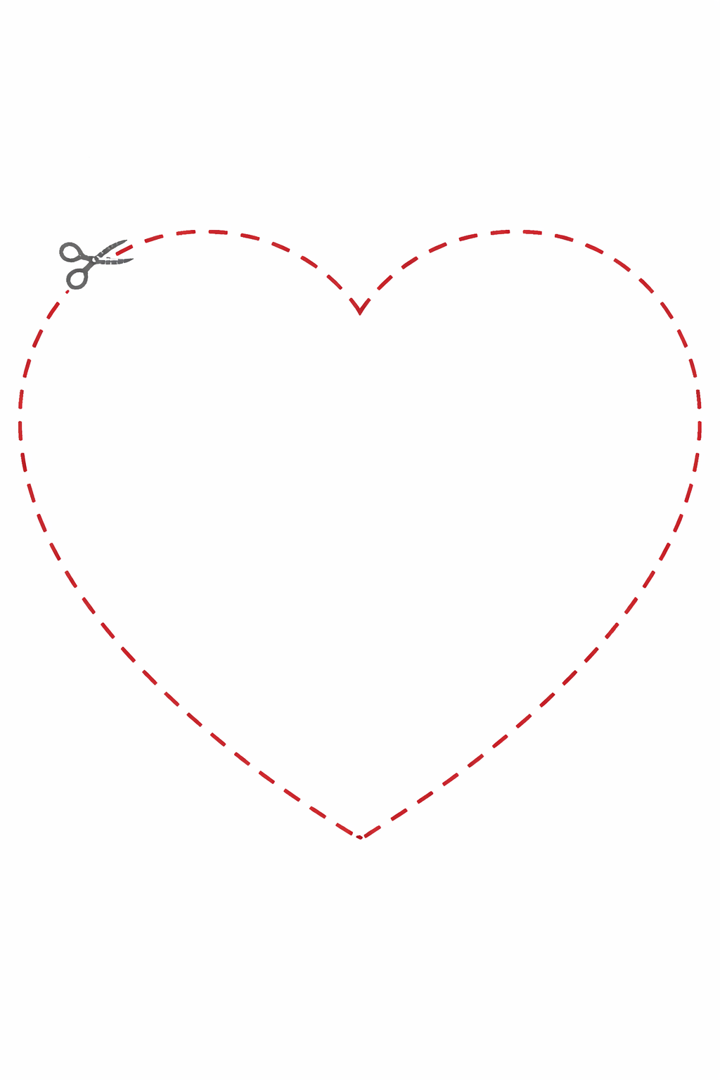 Sagoma cuore da ritagliare