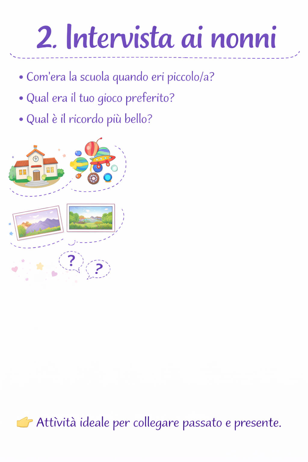 Intervista ai nonni per bambini - scheda da stampare