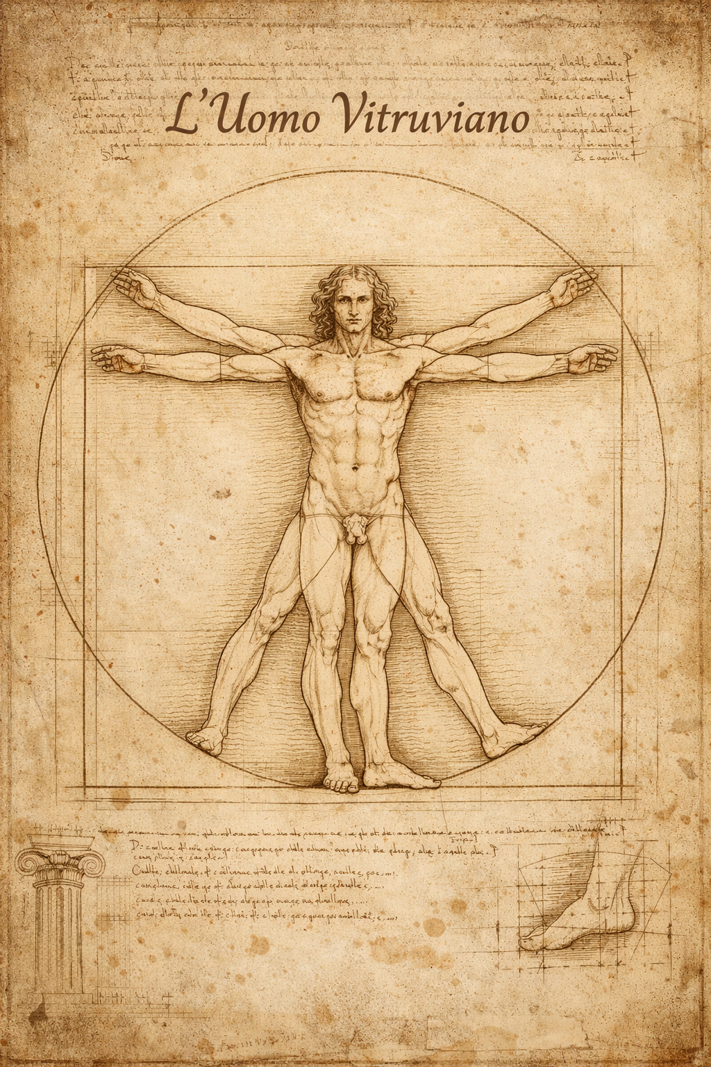 Uomo Vitruviano e proporzioni del corpo umano