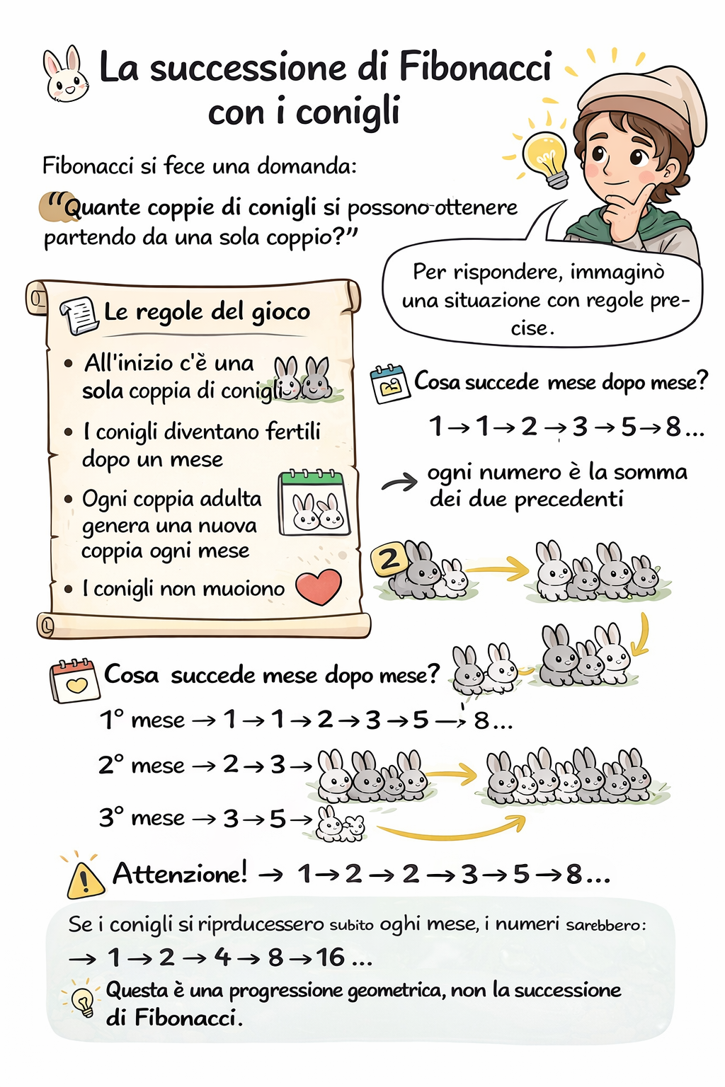 Successione di Fibonacci con i conigli