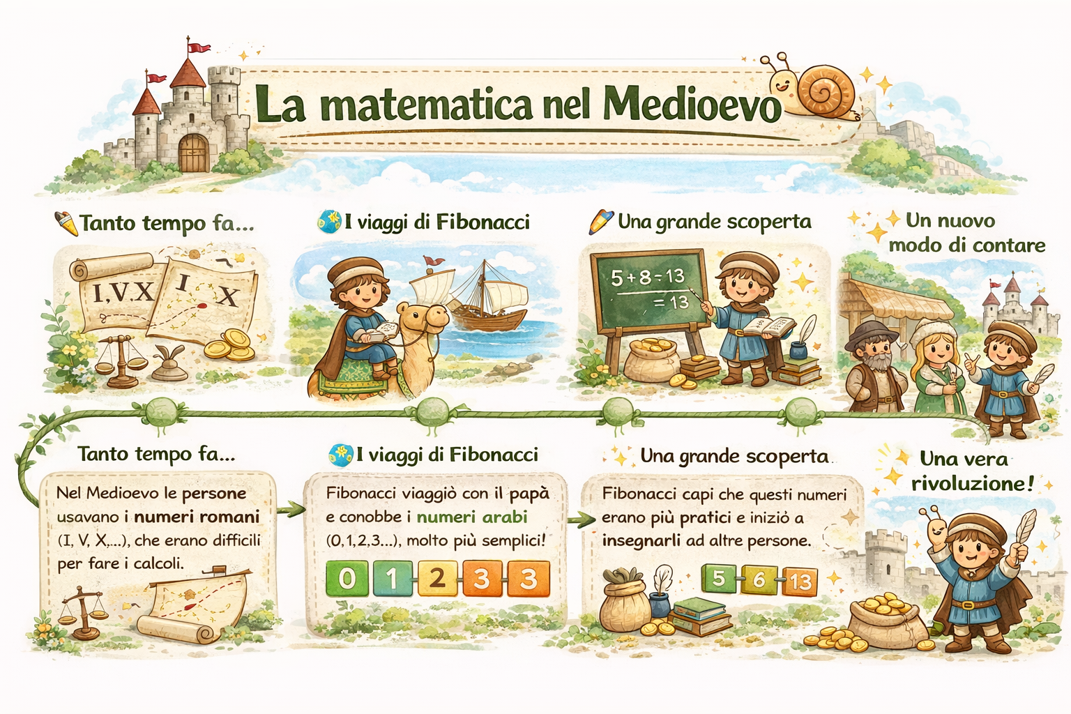 La matematica nel Medioevo e il viaggio di Fibonacci