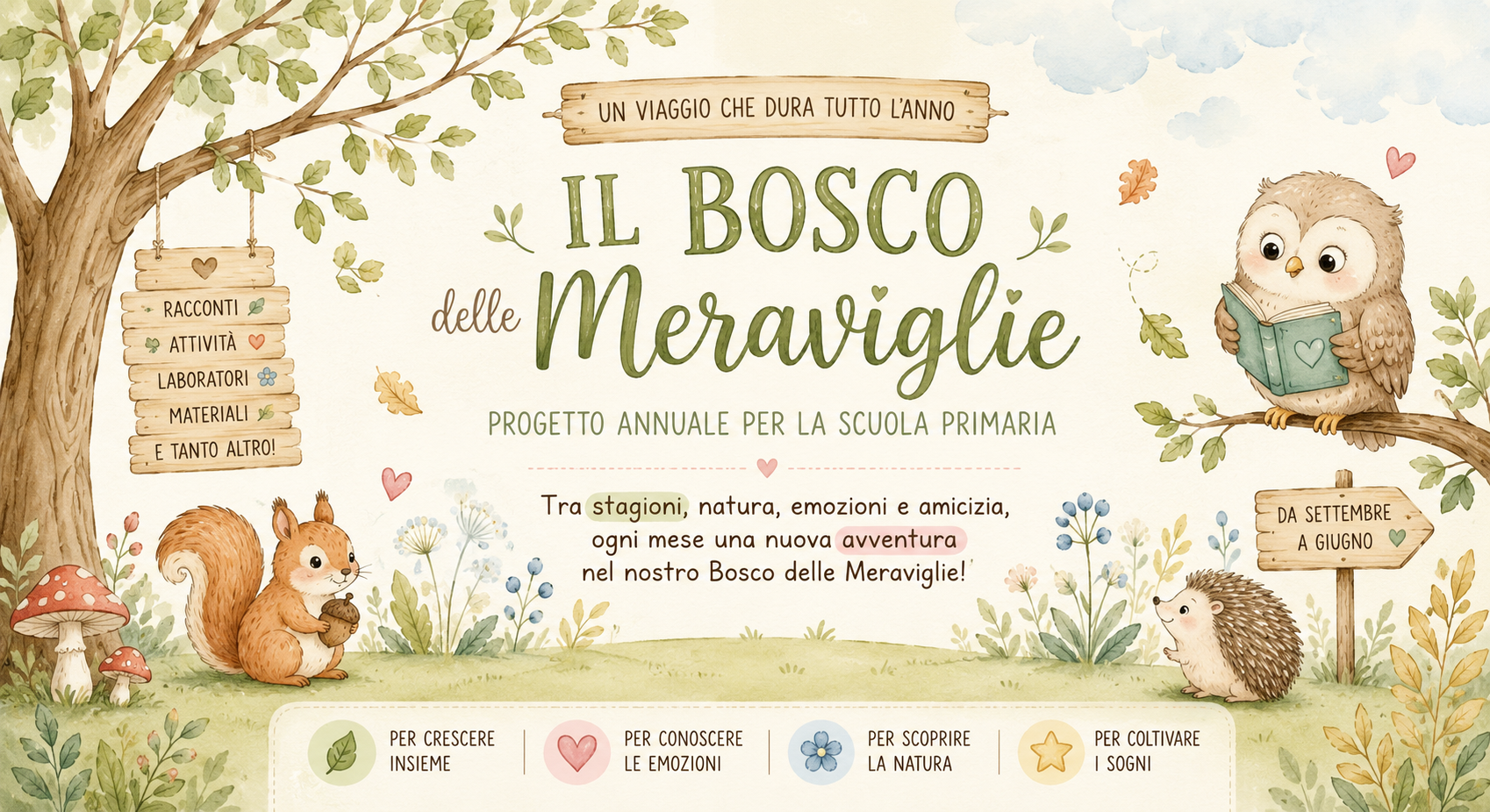 Il Bosco delle Meraviglie, progetto annuale per la scuola primaria