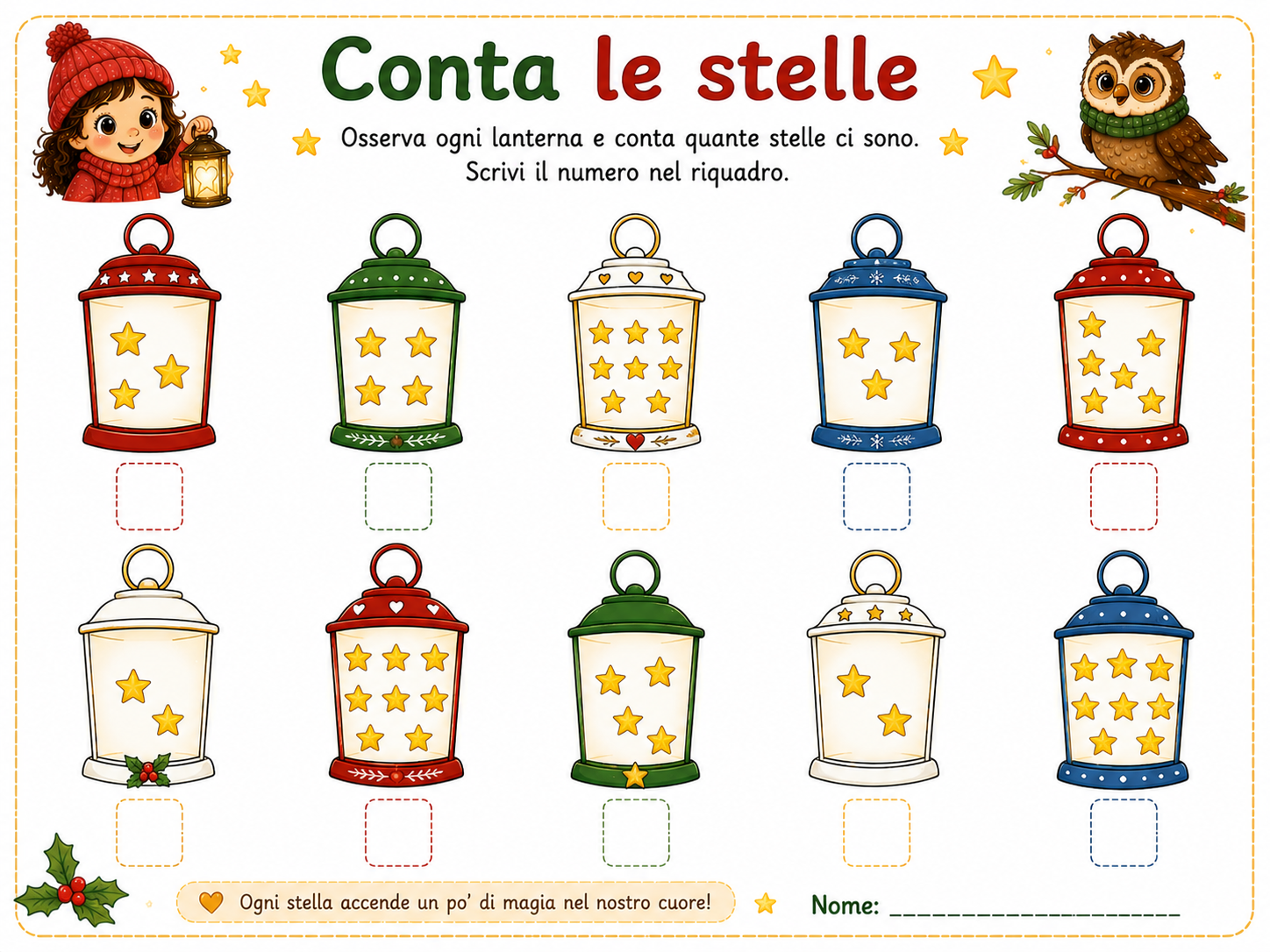 Conta le stelle natalizie