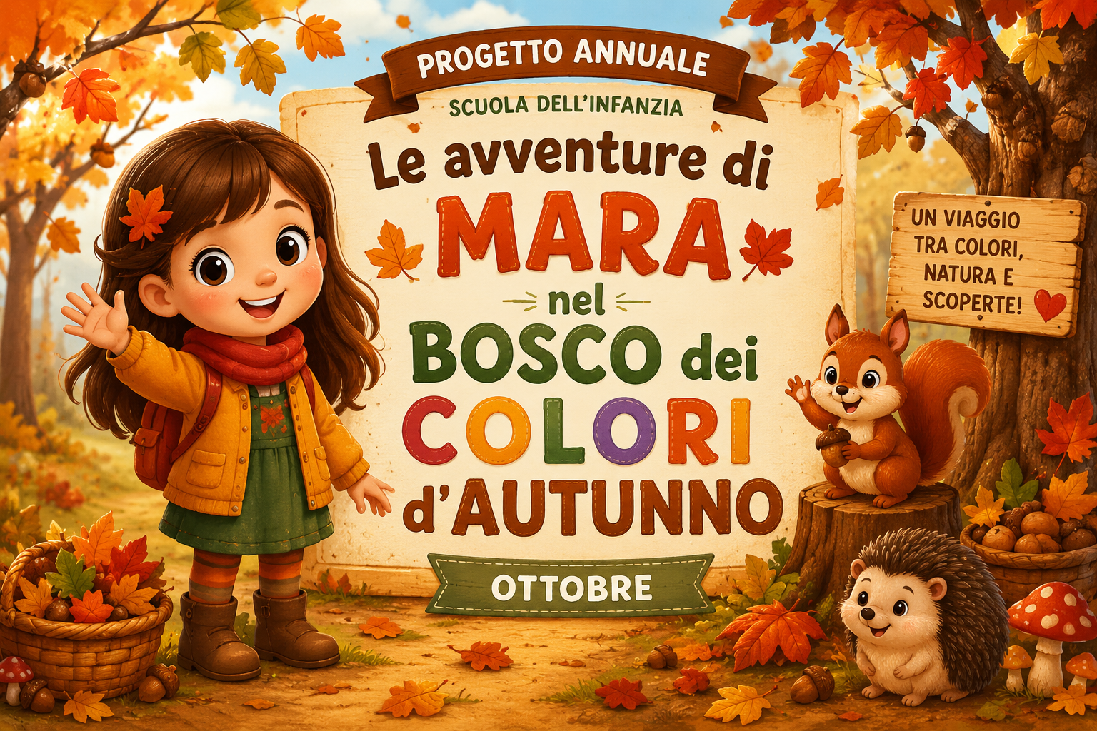 Le avventure di Mara nel Bosco dei Colori d'Autunno – progetto annuale scuola dell'infanzia per il mese di ottobre