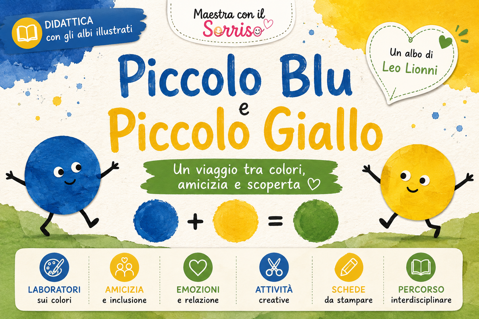 Piccolo Blu e Piccolo Giallo di Leo Lionni - attività per scuola dell'infanzia e primaria
